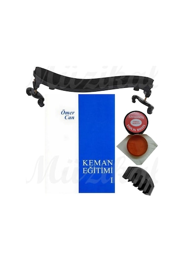Stromberg Keman Yastığı 4/4 + Ömercan 1 + Kauçuk Keman Susturucusu + Reçine