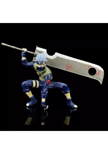 Naruto Hatake Kakashi Broadsword Squat Anime Aksiyon Figürü