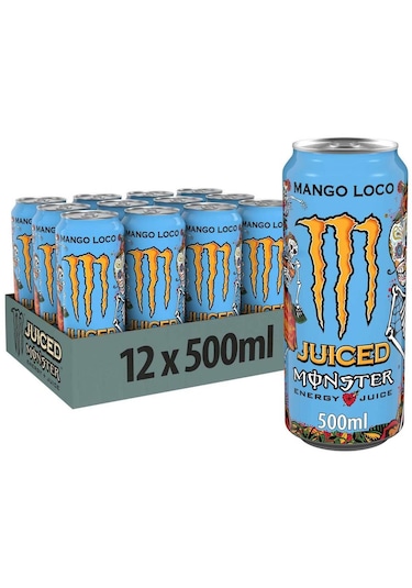 Monster Energy Mango Loco Enerji İçeceği 500 Ml X 12 Adet