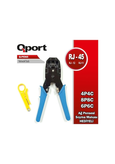 QPORT Q-PEN5  RJ11/12/45 SIKMA PENSESİ+SIYIRMA AP.