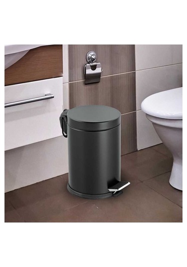 16 Lt Pedallı Çöp Kovası Siyah