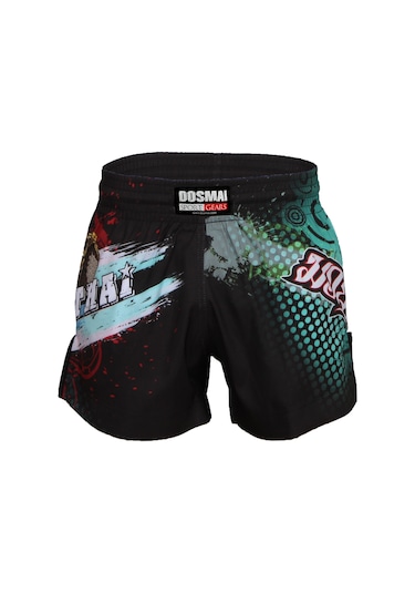 Dosmai Dijital Baskılı Muay Thai Spor Şort Siyah Mts211
