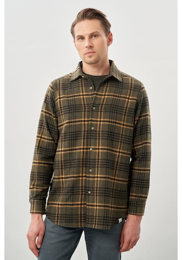 Antrasit Yünlü Ekose Desen Yumuşak Yaka Cepsiz Uzun Kol Casual Comfort Fit Gömlek 1004245227 Antrasit Antrasit Yünlü Ekose Desen Yumuşak Yaka Cepsiz Uzun Kol Casual Comfort Fit Gömlek 1004245227 Antrasit