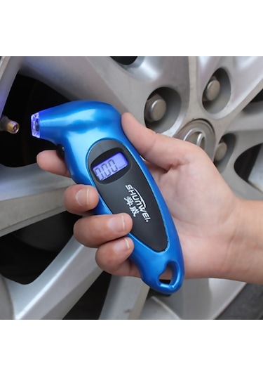 Sones Shunweı Sd-2802 Dijital Lastik Basıncı Ölçer 150 Psı 4 Ayar Mavi