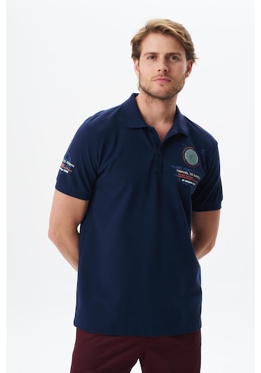 Arma Erkek Regular Fit Baskılı % 100 Pamuk Pike Polo Yaka Tişört Y29374355102 Lacivert