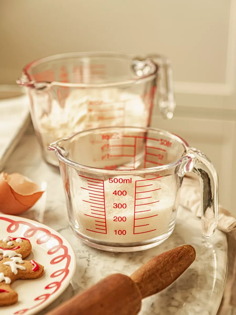 Roomi Mutfak İçin Ölçü Kabı 0,5 Litre Cam 181365246 Beyaz