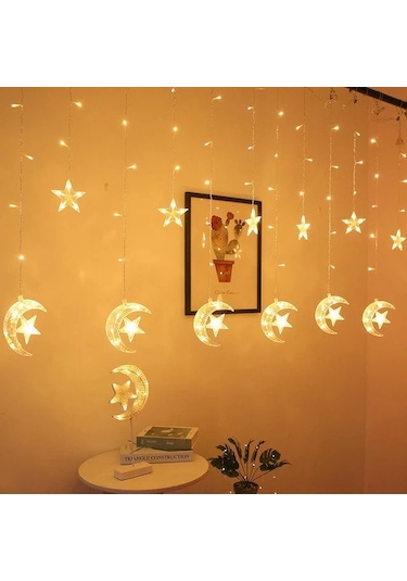 YILBAŞI SAÇAK LED AYYILDIZ GÜNIŞIĞI 3 METRE