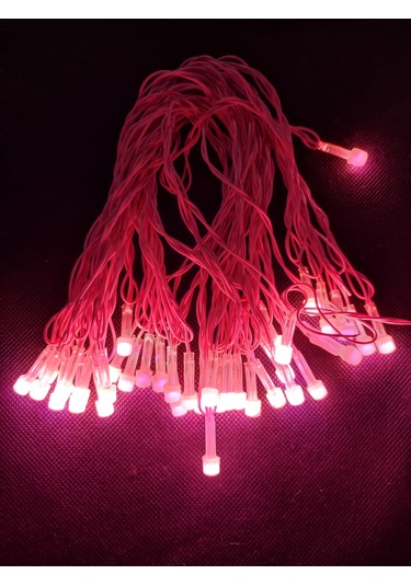 Pembe 10 Metre Led Işık 220volt Dekor Ledi - Yılbaşı Ağacı Ledi Pembe