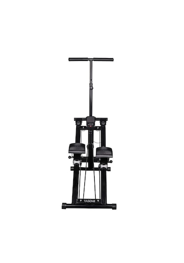 Yasomi Fys10 Katlanabilir Dikey Tırmanma Egzersiz Aleti - Merdiven Tırmanma Kondisyon Aleti Siyah