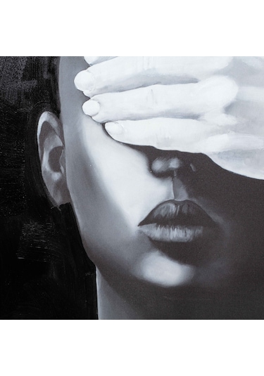 Abstract Women In Black Yağlı Boya Tablo 120x120cm