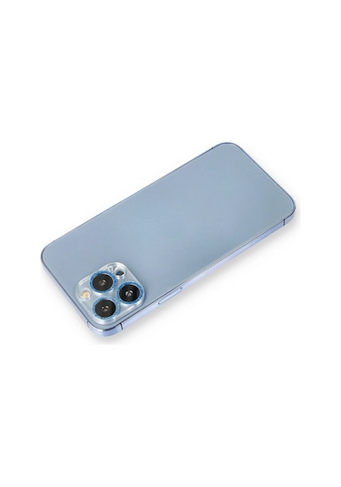 Mey İthalat Apple, Uyumlu iPhone 12 Pro Max Shine Kamera Lens Koruma Cam - Mavi