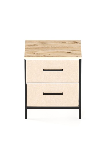 2 Çekmeceli Çok Amaçlı Dolap Komodin Sehpa Çam 1589