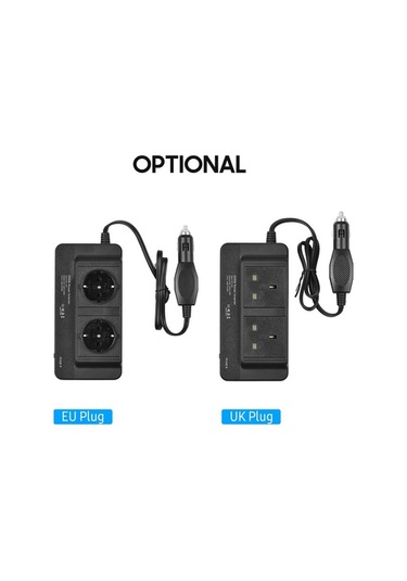 Ulzyvf 200w Araç Şarj İnvertörü Dc 12v'den Ac 220v'ye Taşınabilir Güç Dönüştürücü Siyah