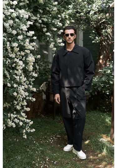 Sergio Düğmeli Siyah Erkek Pantolon Siyah