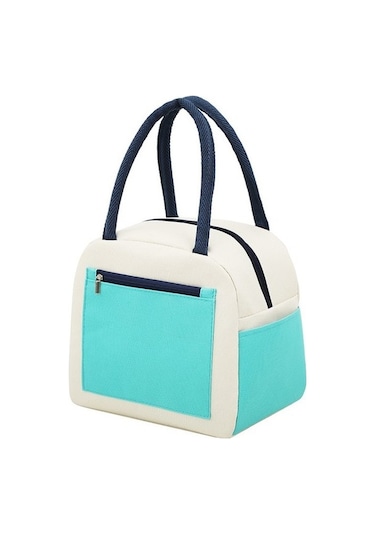 Pratik Ve Şık Yalıtımlı Öğle Yemeği Çantası, Taşıma Kolaylığı Sağlayan Dayanıklı Beslenme Kabı, Renk Uyumlu Tasarım Bej