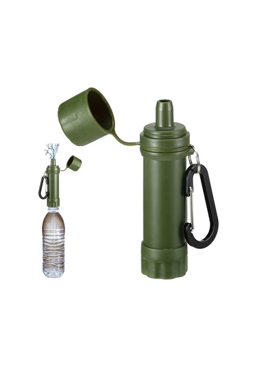 K8612m Dış Mekan Hayatta Kalma Su Arıtma Cihazı Bpa İçermeyen Su Filtresi Saman Filtrasyon Sistemi Fda Sertifikalı - Yeşil