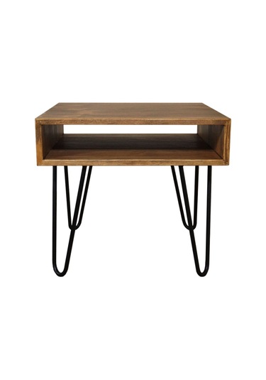 Albit Masif Ahşap Yan Sehpa