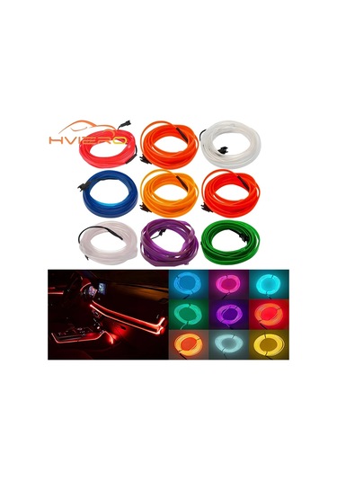 Sıcak Satış 1/2/3/5m Araba Iç Aydınlatma Led Kapı Şeritleri Dekorasyon Çelenk Teli Yellow-usb 3m 1 Piece Set