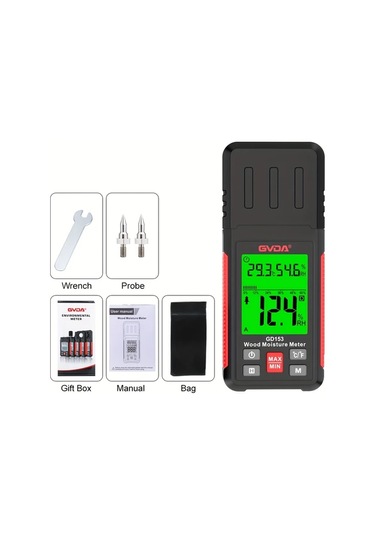 Motion003 Gd153 Gvda Dijital Ahsap Nem Olcer Cimento Nem Icerigi Dedektoru Higrometre Kereste Nem Tespiti Lcd Ekranli