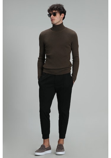 Lufian Grant Tam Balıkçı Erkek Kazak Deve Tüyü 112090103100440 Devetüyü