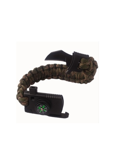 Paracord Outdoor Bıçaklı Bileklik Çok Renkli