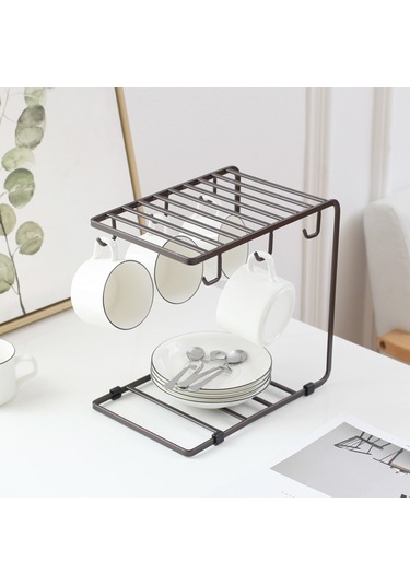 Geeroyoo Beyaz Mutfak Bardak Tutucu Çok Amaçlı Kahve Ve Çay Bardakları İçin Pratik Kurutma Ve Saklama Rafı Beyaz