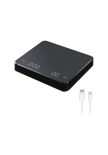 Createtech Zamanlayıcı Usb Terazi Led Kahve İle Elektronik Ekran 3kg 0.1g Qg