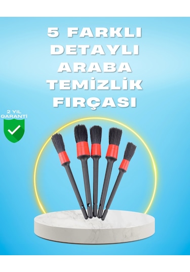 5'li Araba Temizlik Fırçaları-farklı Boyutlu Fırçalarla Derinlemesine Temizlik