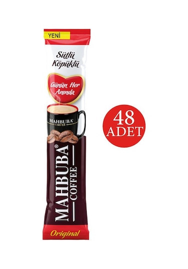 Mahbuba 3ü1 Arada Sütlü Köpüklü Hazır Kahve 48 x 18 G