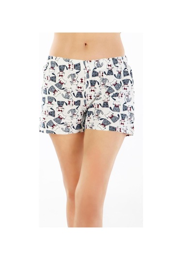 Gri Kadın Kısa Şort Üçlü Paket Likralı Gri