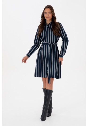 U.s. Polo Assn. Kadın Lacivert Elbise Dokuma 50316604-vr033 Lacivert