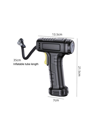 Hombey Araç Lastik Pompa, 17 Silindirli 20l/dak Hızlı Şişirme, 120w, Otomatik Durma, Led Işık, Baskı Ölçüm, Fişli, Taşınabilir