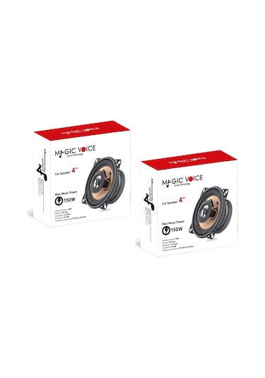 10 Cm 150 Watt Tweeterlı Oto Hoparlör Takımı