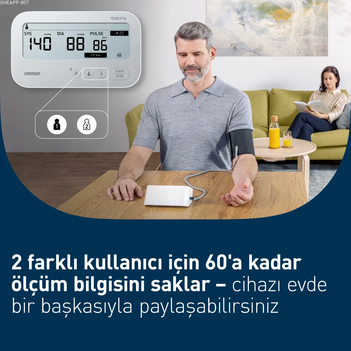 M3 Comfort Afib Hem-7196-fle Üst Koldan Ölçer Tansiyon Aleti