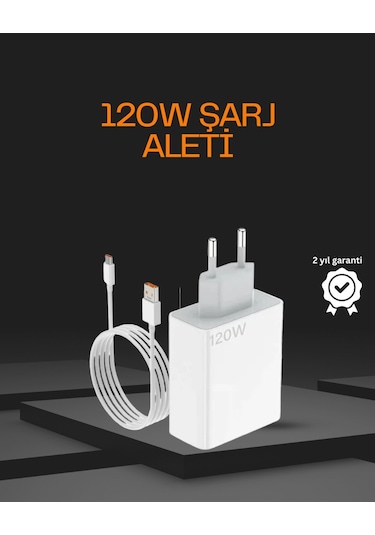 120 Watt Type C Şarj Başlığı Poco X3 X4 X5 Pro Uyumlu Renkli