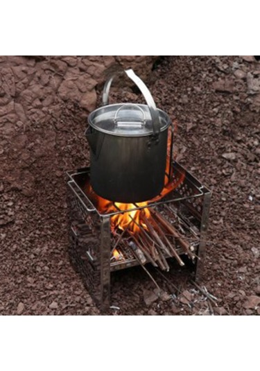 Lemestar Dışarıda Kullanıma Uygun Çelik Fırınçak, 1.2l Çevirebilir Kollü, Kahve/çay Kaynatma, Piknik Ve Kamp Çadırı Gereci, Gümüş Renk Gümüş