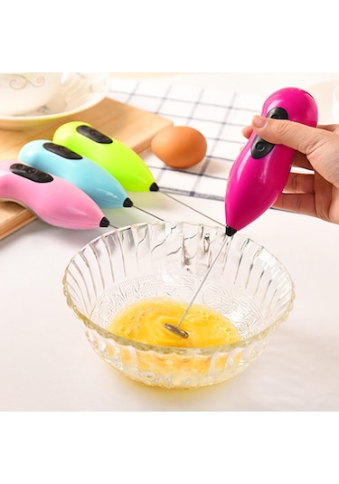 Pilli Mini Mikser Cappucino Krema Kahve Köpürtücü Çırpıcı