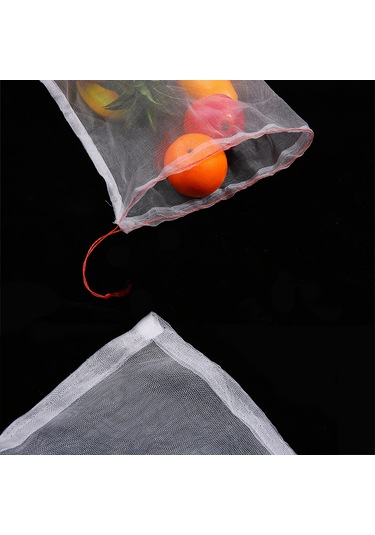 Neevoyu 100 Adet 40 Ağız Nilon Meyve Koruma Çantası - 15x10 Cm - Böcekten Koruma, Fide Sulama İçin