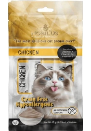Nobılus Tavuklu Kedi Krema Ödülü 5x15g