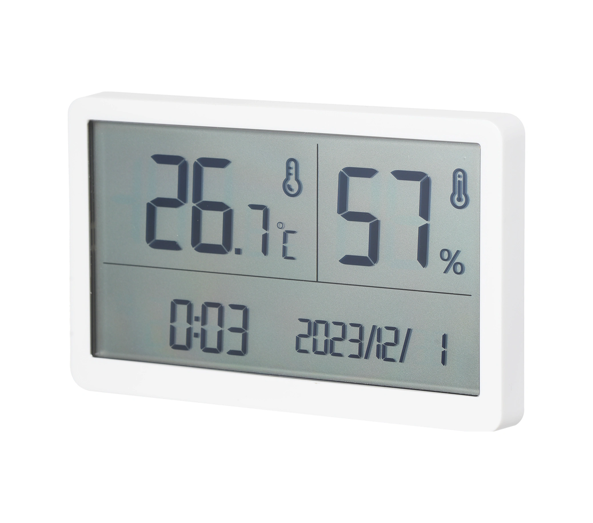 Geeroyoo Ev İçi Kullanıma Yönelik Yüksek Hassasiyetli Beyaz Lcd Ekranlı Sıcaklık Ve Nem Ölçer - Cr2032 Pil İle Teslim Edilir