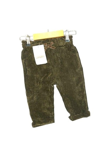 Çikoby Kız Bebek Kadife Fitilli Pantolon-13577 Haki