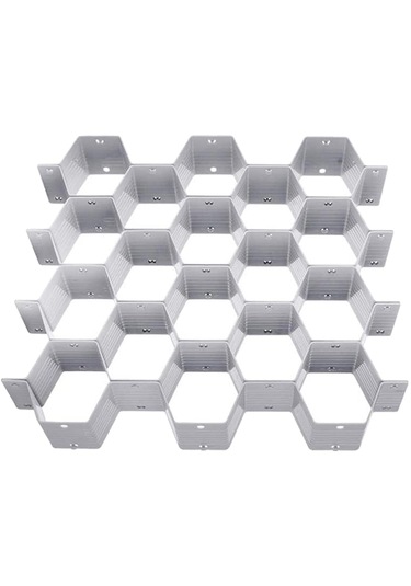 Homyl Petek Dolap Çorap İç Çamaşır Çekmece Bölücü Düzenleyici Gri Gri