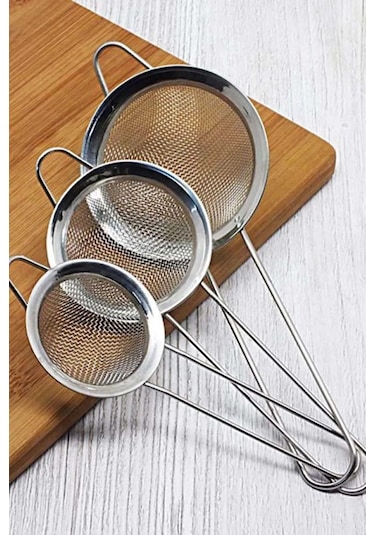 Çelik 3 Boy Çay Süzgeçi 3lü Süzgeç X