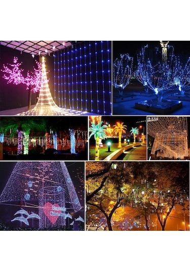 Sones 30m Su Geçirmez Ip44 Dize Dekorasyon Işığı, Noel Partisi İçin, 300 Led, 8 Fonksiyonlu Kontrol Ünitesi İle Sıcak Beyaz Işık, 220-240v, Ab Fişi Diğer