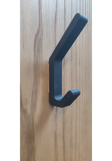 Hepsi3boyutlu - 5 Adet Siyah Kanca Askılık Siyah