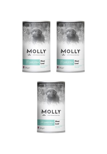 Molly Kuzu Etli Ve Pirinçli Ezme Yavru Köpek Konservesi 400 G X 3 Adet