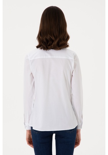 U.s. Polo Assn. Kadın Beyaz Gömlek Basic 50298113-vr013 Beyaz