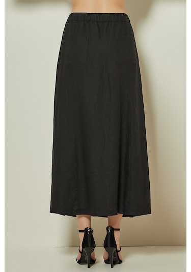 Anvelop Siyah Keten Etek Siyah