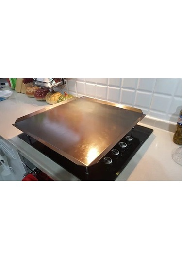 Ocak Üstü Kare Ekmek Yufka ve Gözleme Sacı Bombeli Kulplu Model