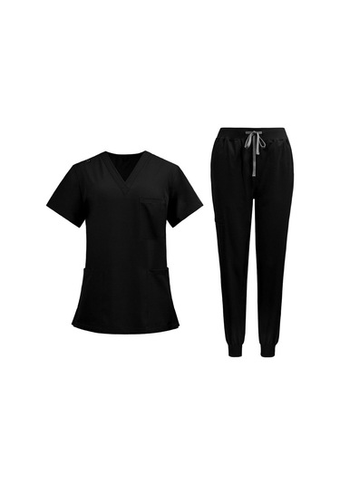 Dolıty Hemşirelik Üniformaları Fırçalama Seti Kısa Xl-siyah